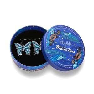 Erstwilder Melanie Hava Blue Butterfly Earrings